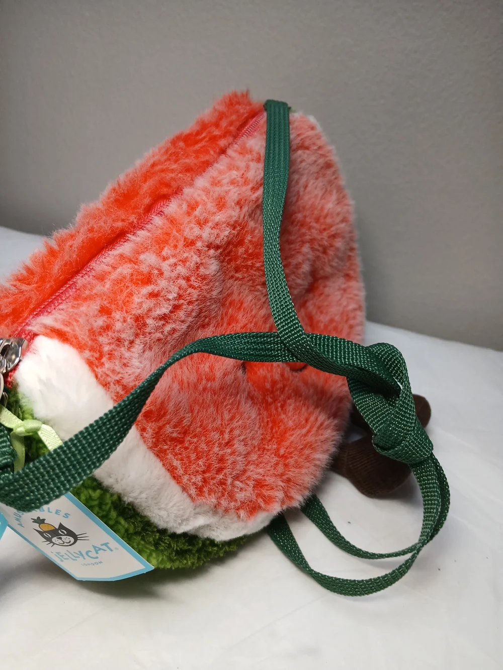 Jellycat Watermelon Plush Crossbody Bag in Red, Green & Brown